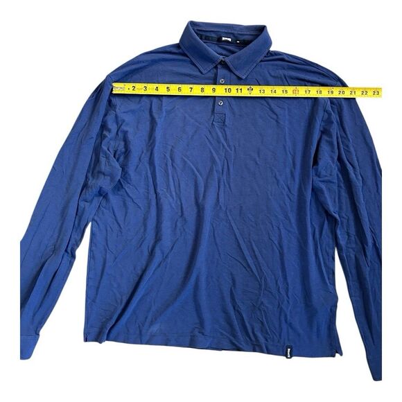 Vilebrequin Long Sleeve Cotton Polo Shirt Size XXL / Small Defect Blue Collar - Picture 4 of 11
